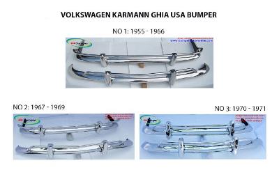 Volkswagen Karmann Ghia US type bumper (1955 – 1971) by stainless steel  (VW Karmann Ghia USA Stoßfänger) My company spe